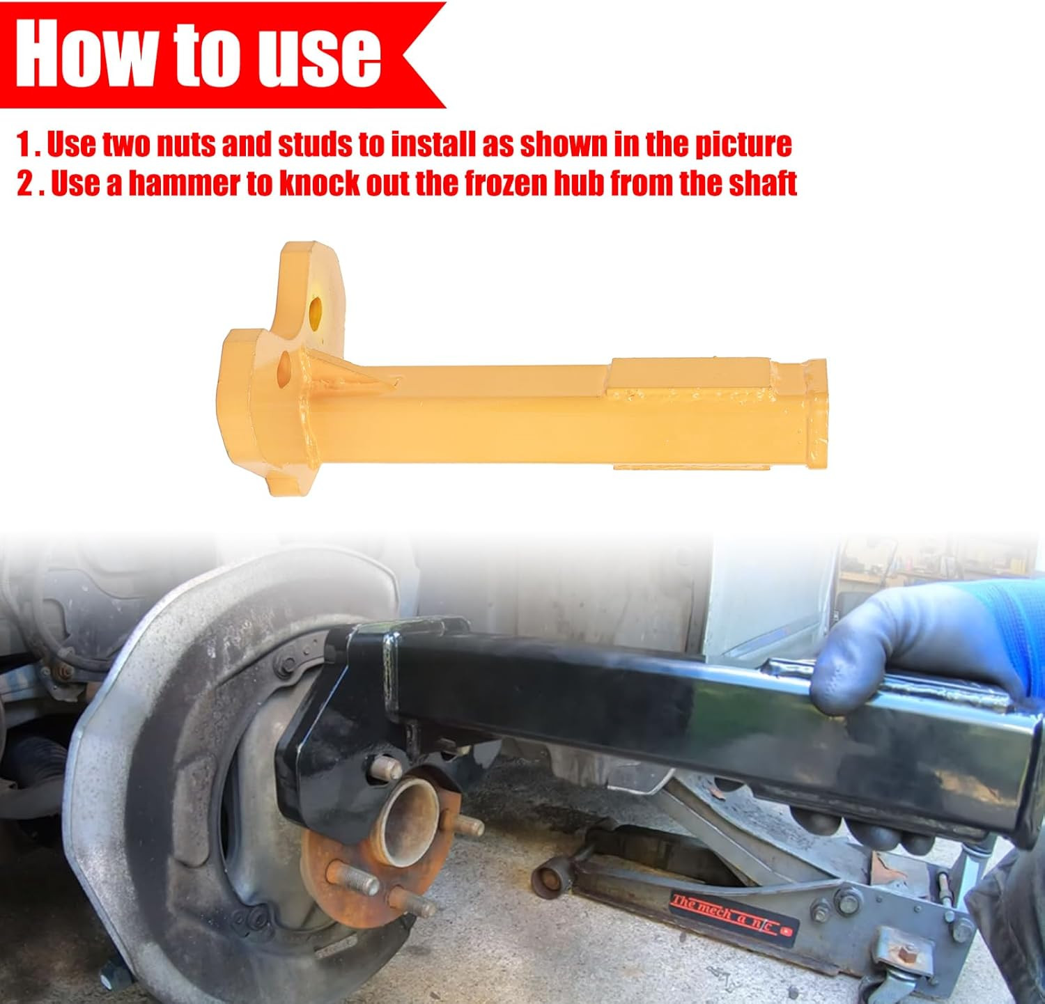 Universal 8629 Wheel Bearing Removal Tool For All Axle Bolted Wheels Yellow