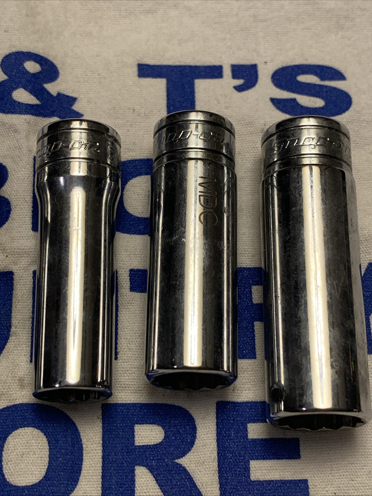 1996 Snap-on Tools USA 3/8″ Drive 12pt SAE 1/4-916″ 6pc Deep Socket Set