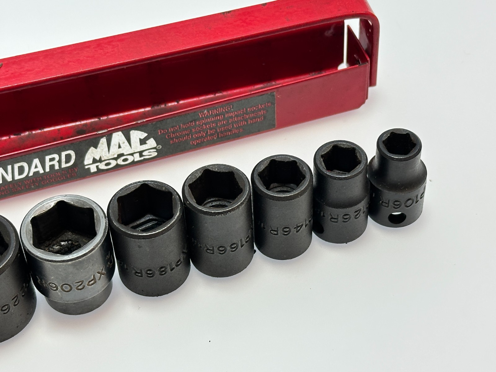 Mac Tools USA 8pc 3/8” Drive 6 Point Impact Socket Set, SAE 5/16” – 3/4”