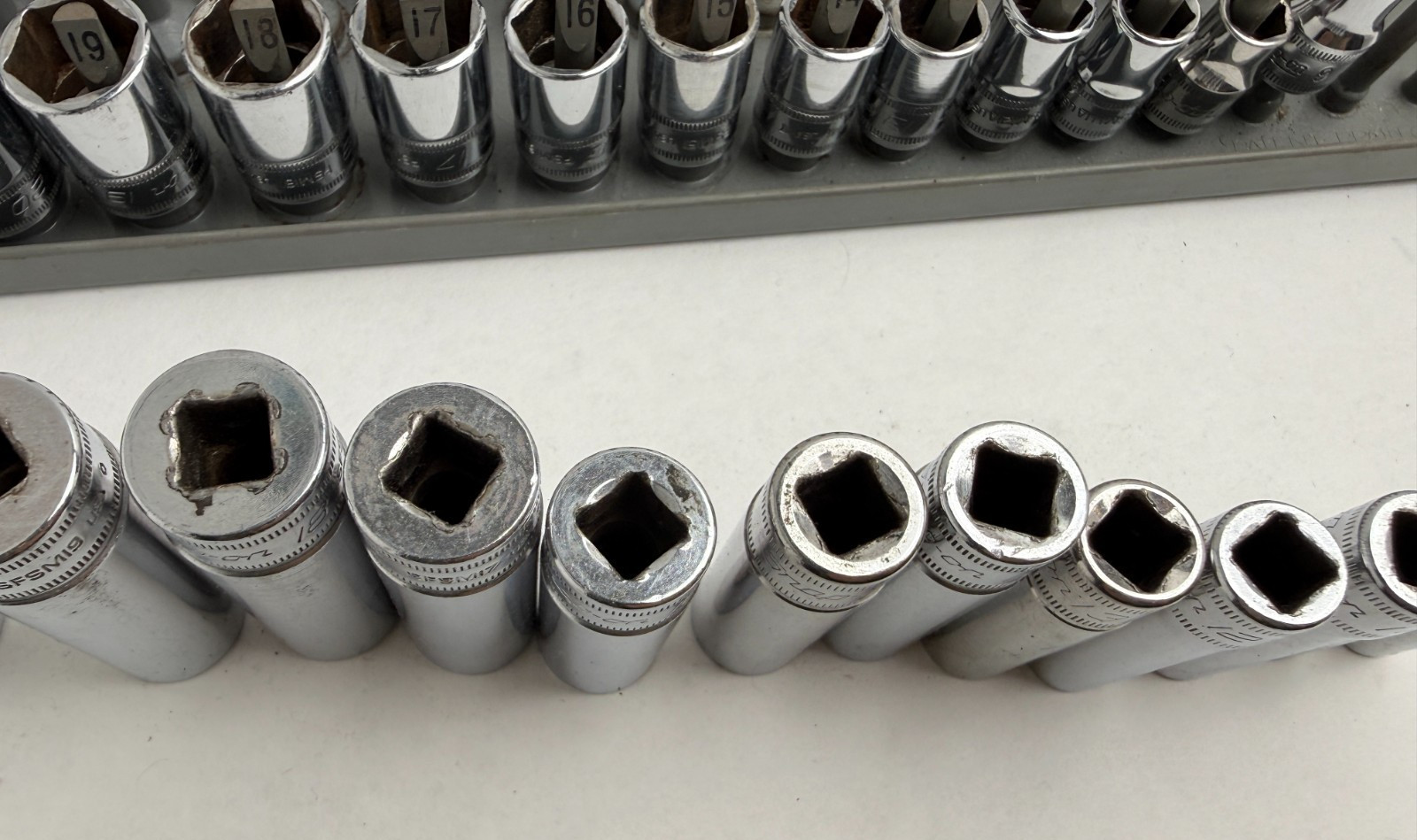 Snap-on 24pc 3/8″ 6-point METRIC 9mm-20mm Shallow & Deep Socket Set