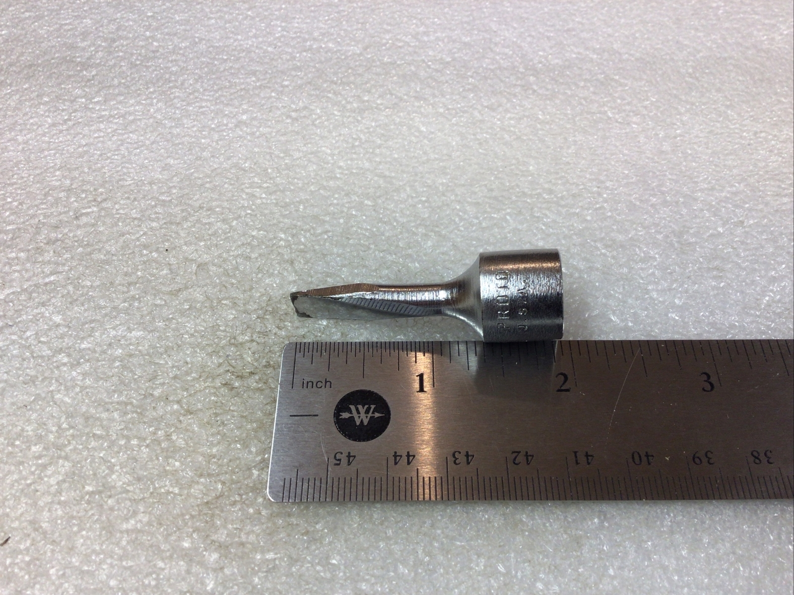 Proto Tool 5246 – 1/4”Tip, Flat Head, Chrome, Screwdriver Socket, 3/8″ Dr.-USA-