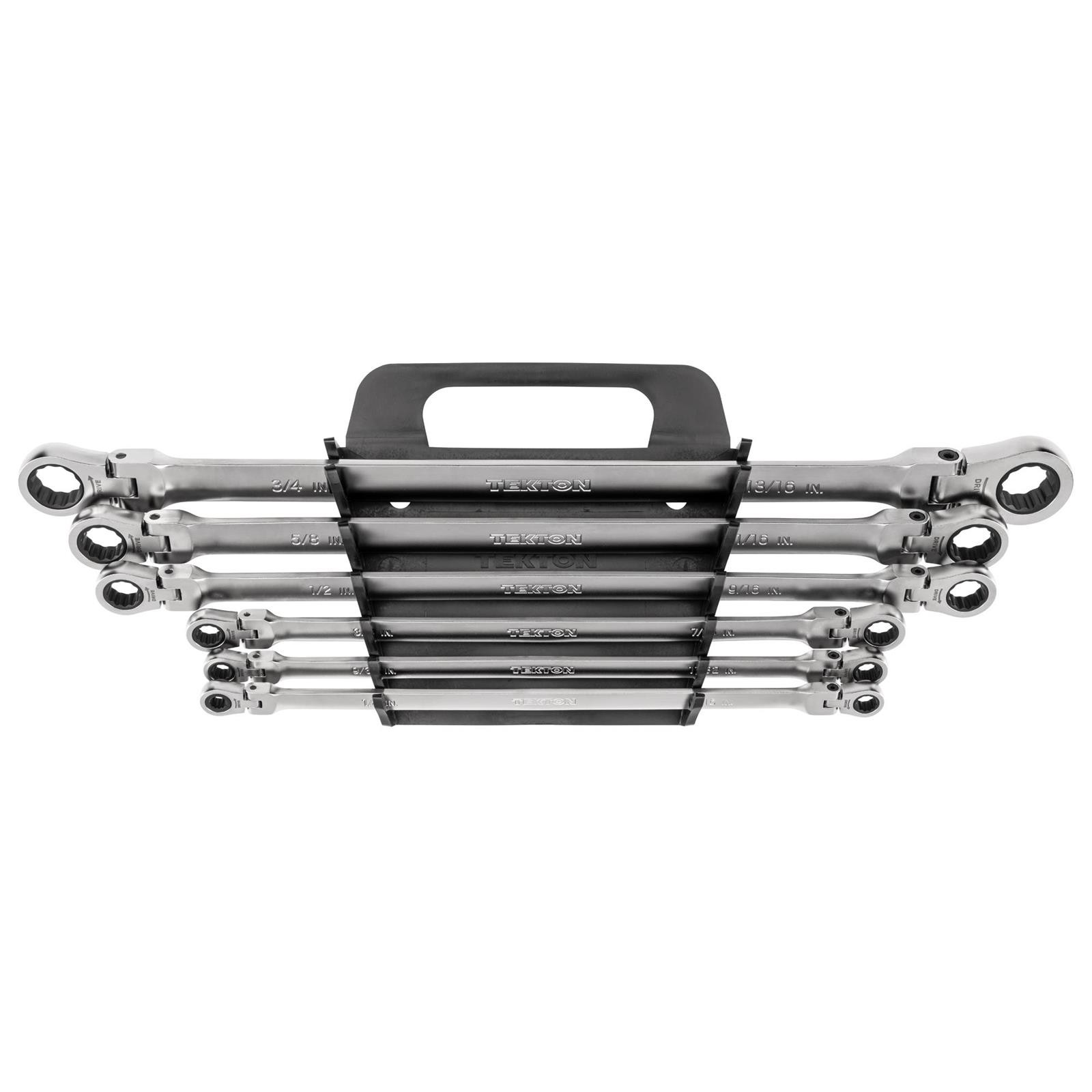 Tekton WRB96200 Long Flex Head 12-Point Ratcheting Box End Set