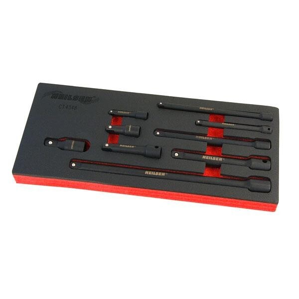 IMPACT EXTENSION BAR SOCKET SET 9PC 1/4″ 1/2″ 3/8″ DRIVE HEAVY DUTY CT4348