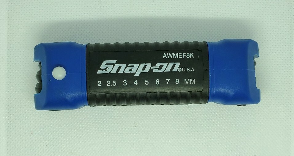 Snap On Tools Folding METRIC Hex Wrench set Plastic Handle AWMEF8K- 8 keys NEW!!
