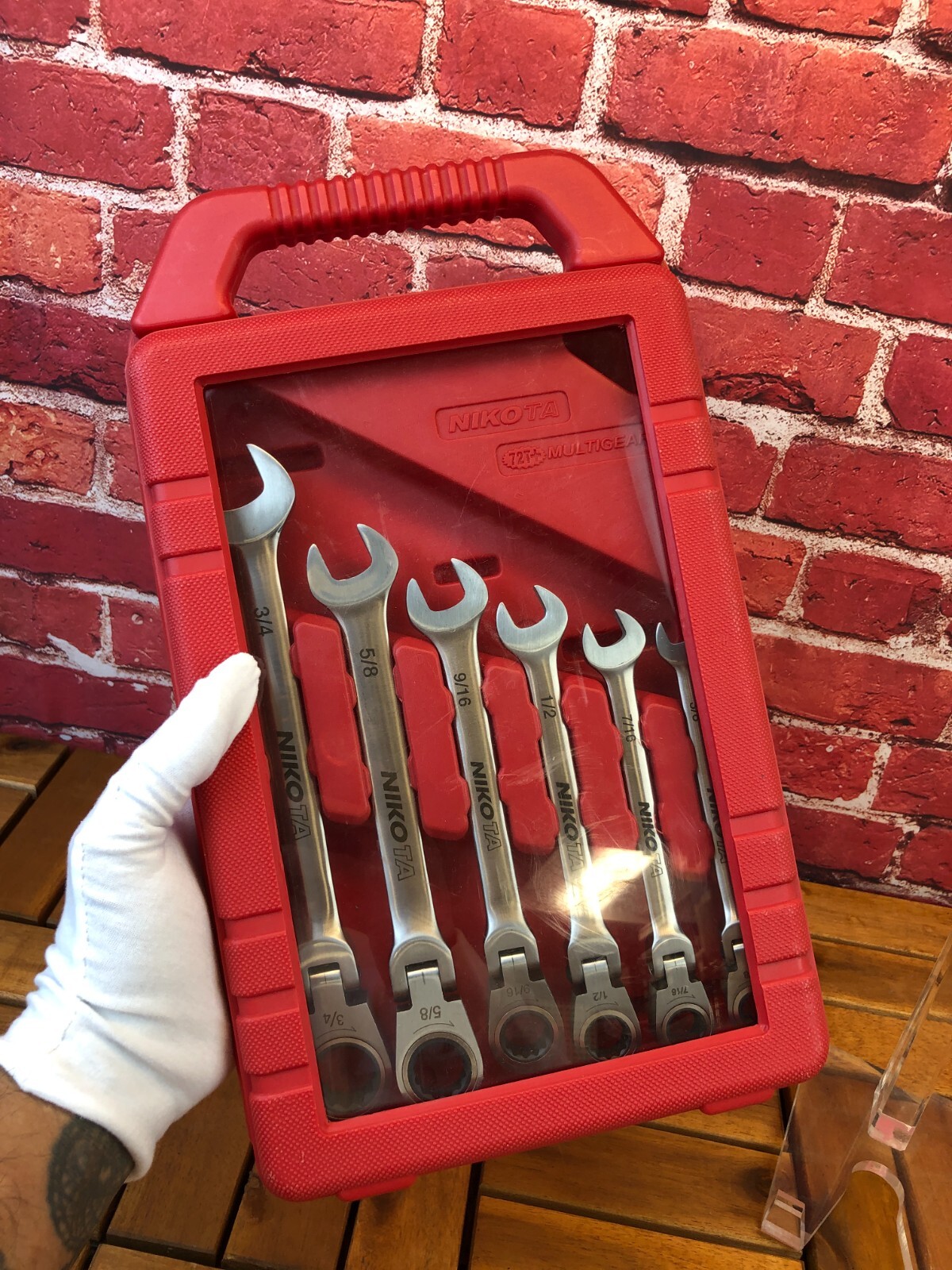 Brand-New NIKOTA 72T+ MULTIGEAR Multi-Position Head RATCHET WRENCH COMPLETE SET