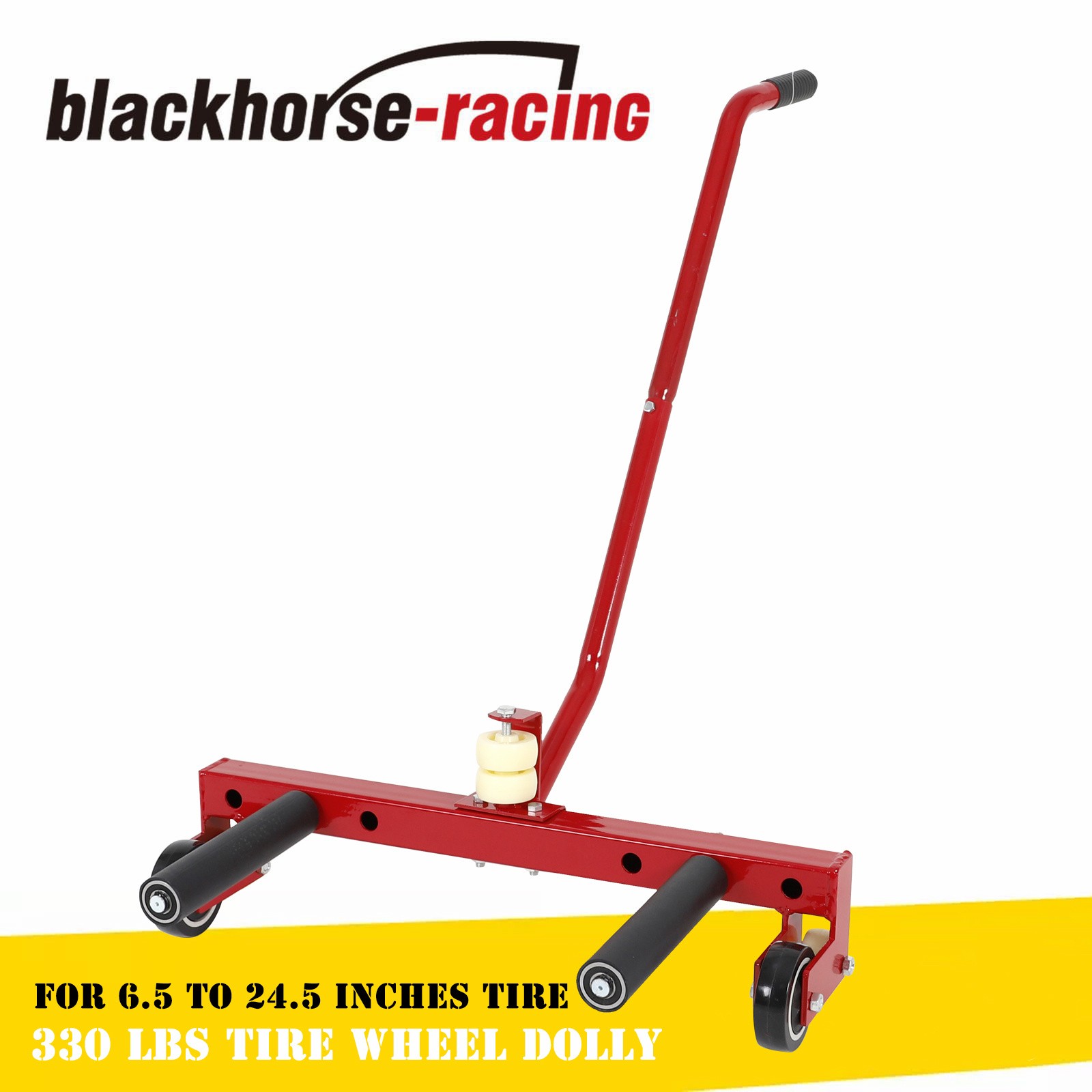 330 lbs Adjustable Tire Wheel Dolly Cart & Tire Bead Breaker For 6.5″-24.5″ Tire