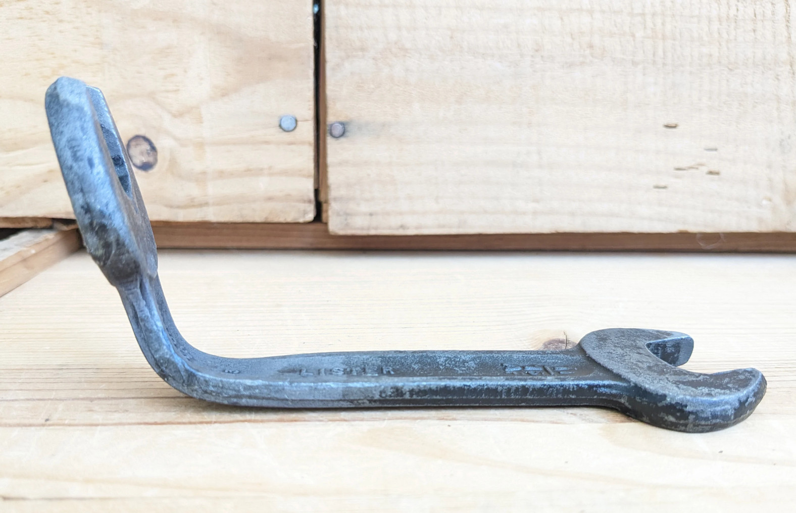 LISTER England B3 Open Ended Offset Bent End Crowfoot Wrench 9/16 BSF 11/16 AF