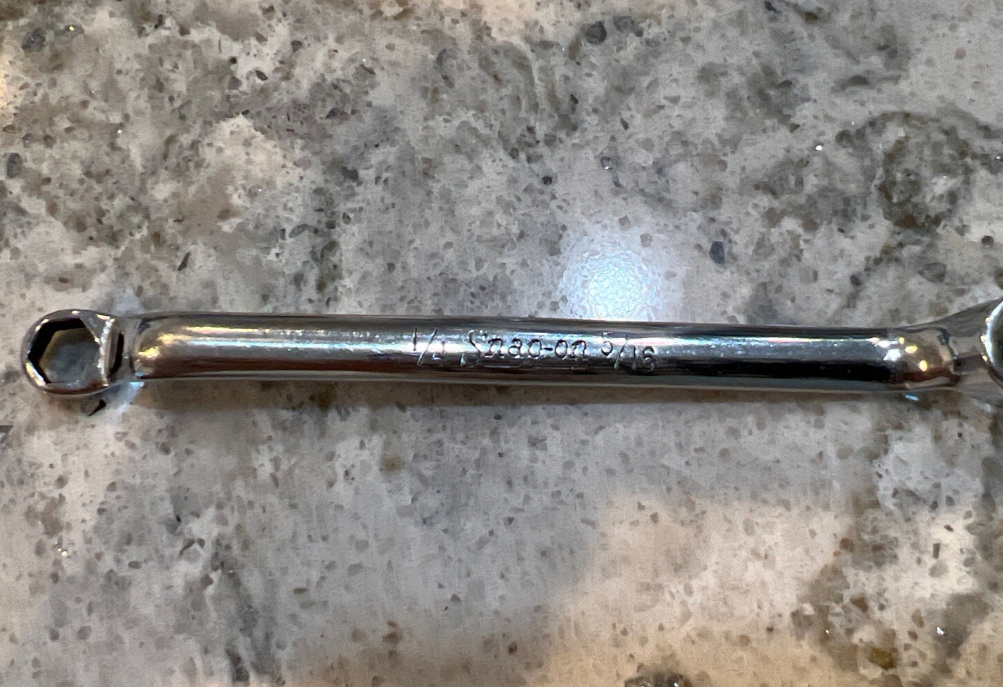 Vintage Snap On XS-810-S SAE 1/4×5/16″ Chrome Offset Box Wrench