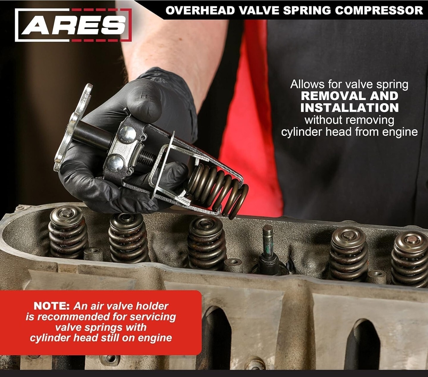 NEW! ARES Tools 10113 Overhead Valve Spring Compressor – FREE SHIPPING