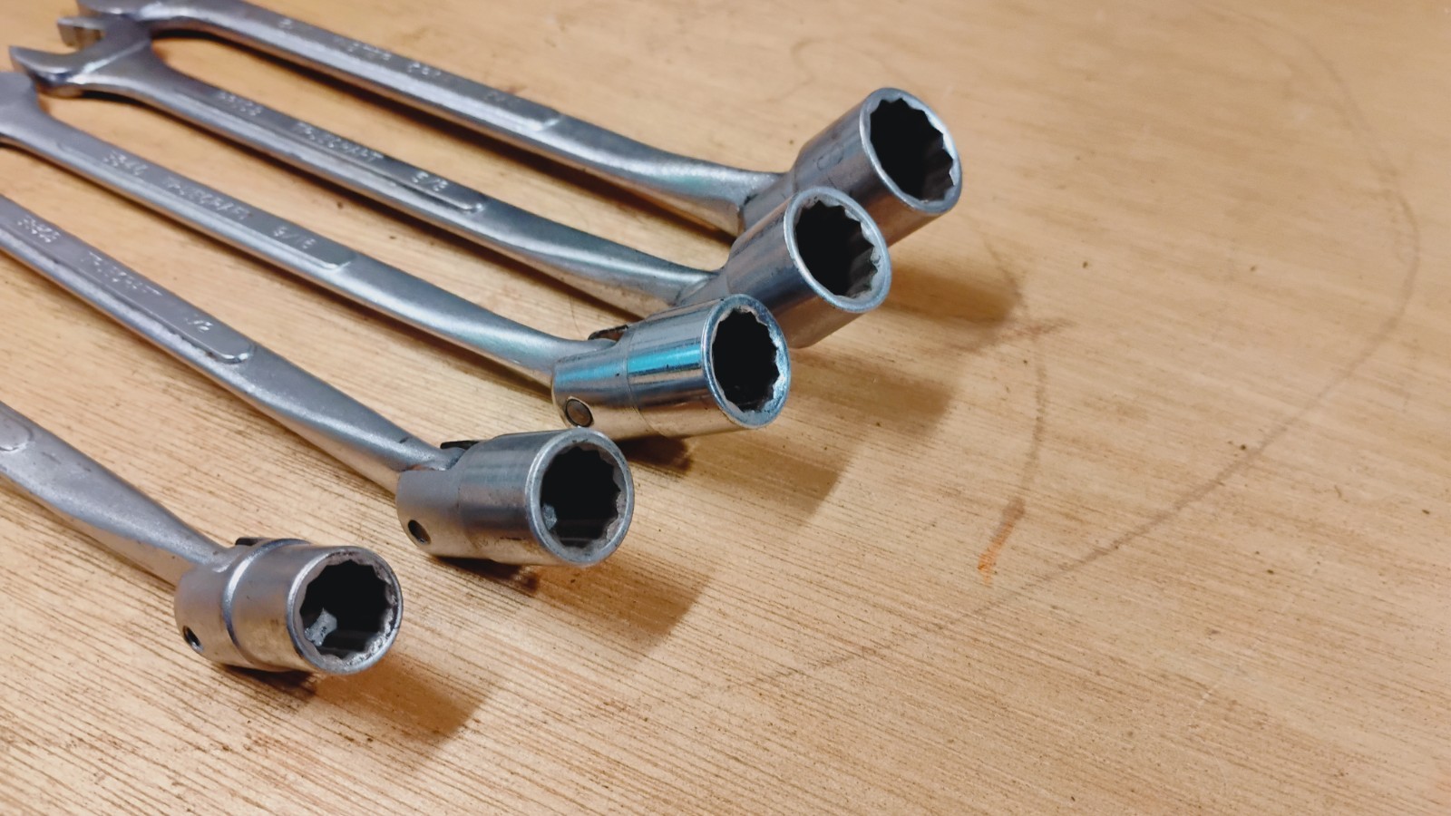 Vintage 5Pc TRUECRAFT SAE,Saltus,Flex Head Wrench Set 12 Pt. 3/4,5/8,9/16,1/2,7/