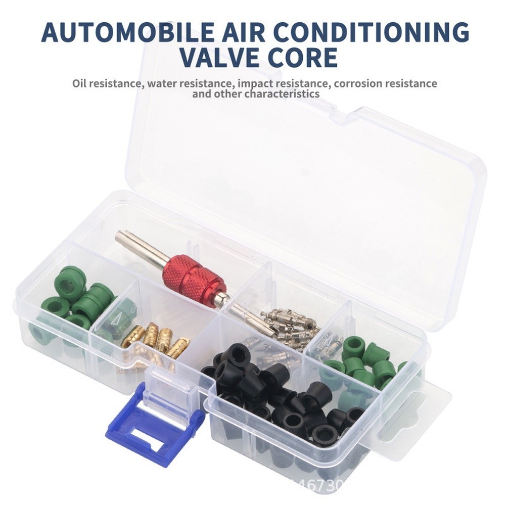 AC Valve Core Removal Tool Kit 71PCS for A C Repair with Hose Adapters