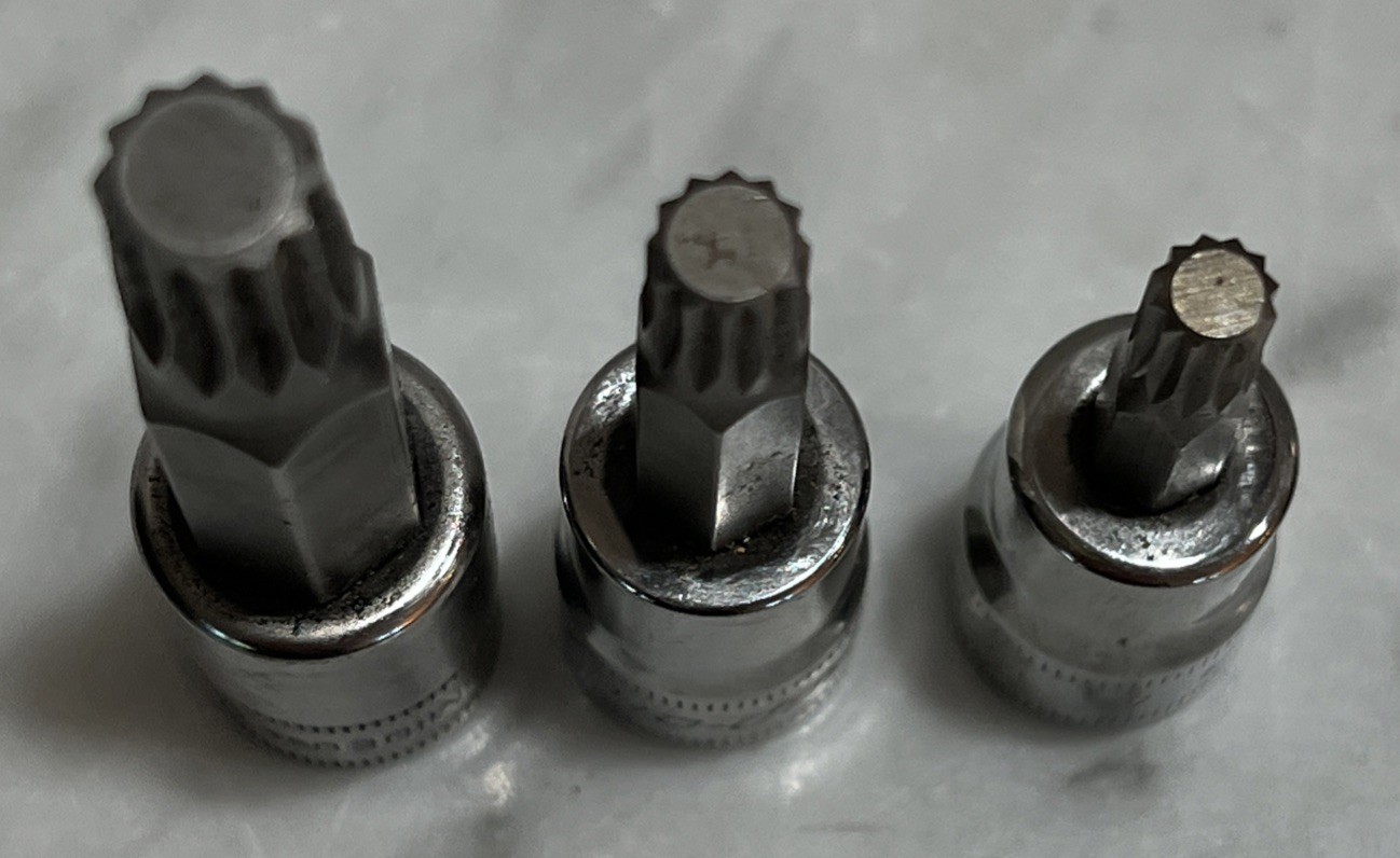 Snap On Set 3 Metric Triple Square 3/8” Drive 6mm 8mm 10mm FTSM6E FTSM8E FTSM10E