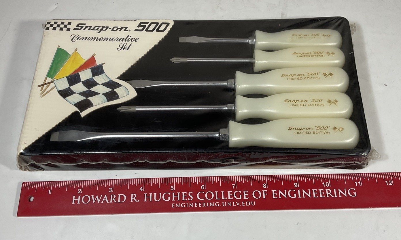 Snap On Indy 500 Limited Edition Screwdriver Set Pearl White SEALED