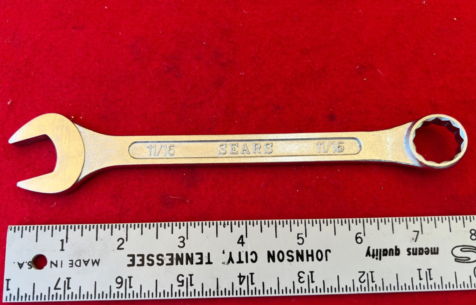 Vintage Sears 11/16″ 12pt Combination Wrench Forged BF Japan 7 3/4”