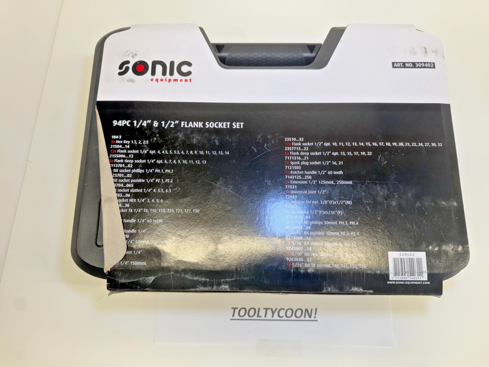 Sonic Tools NEW 94PC General Service Set MCS COMBO 1/4″ & 1/2″ Drive with CASE!