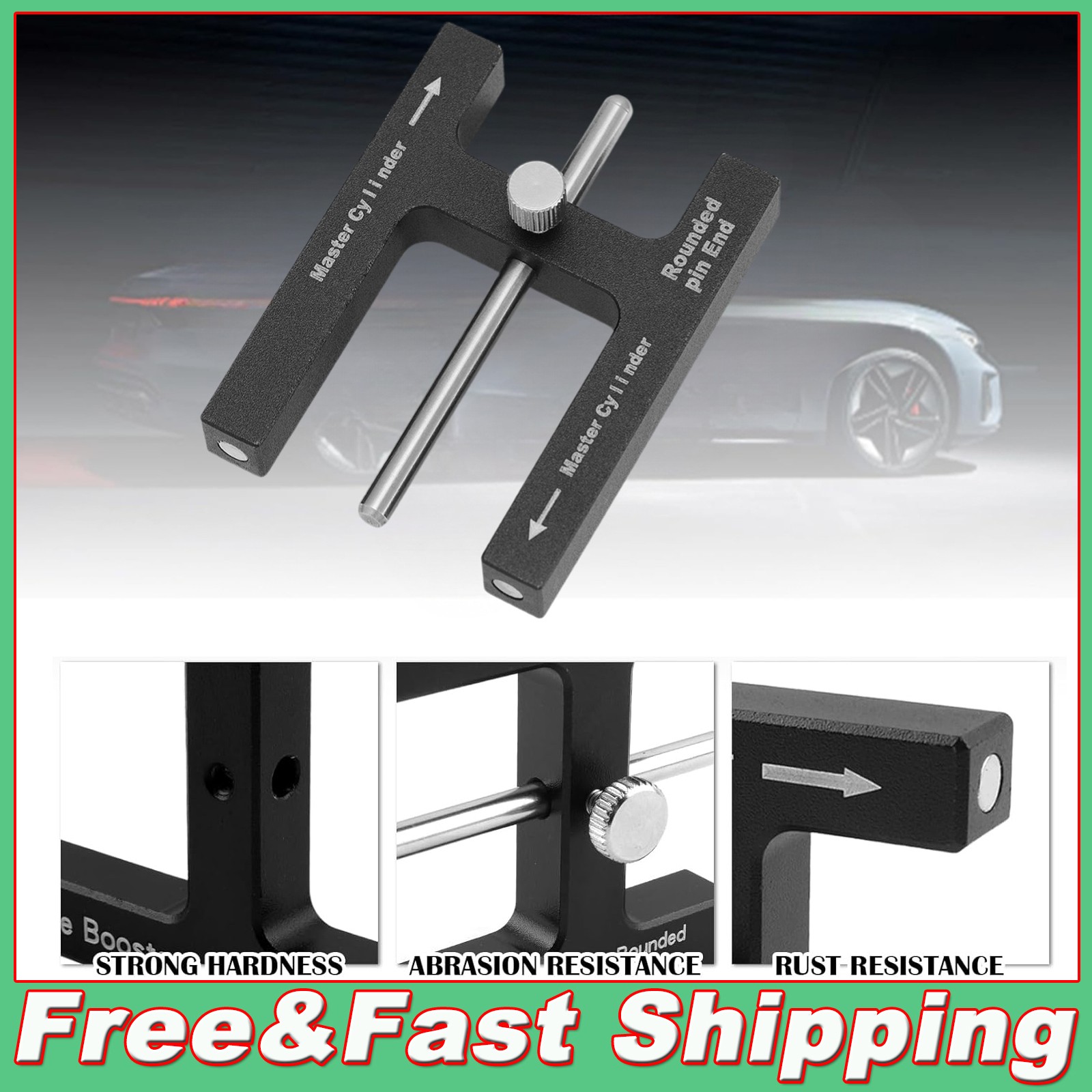 Car Power Brake Booster Master Cylinder Push Rod Gauge Pin Adjustment Tool