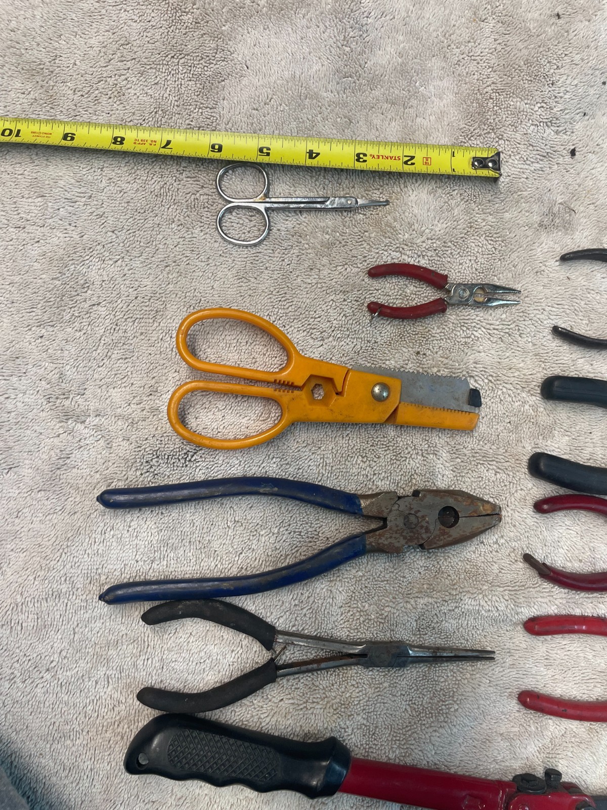 Mixed Hand Tool Lot – Pliers, Snips, Bolt Cutters, Scissors & More (11 Tools)