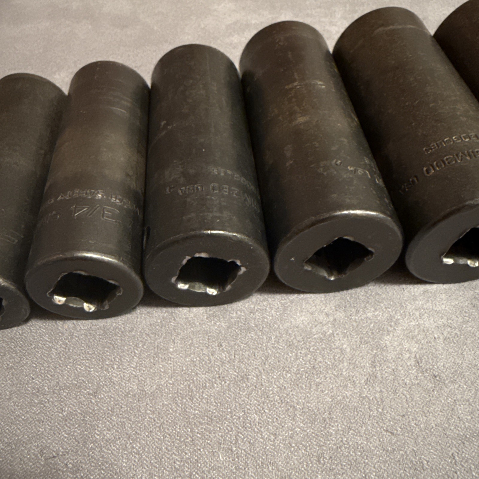 Snap-on 9 Pc 1/2″ Dr SAE Deep Impact Socket Set 1/2″ – 1″ 6Pt 309SIMYA