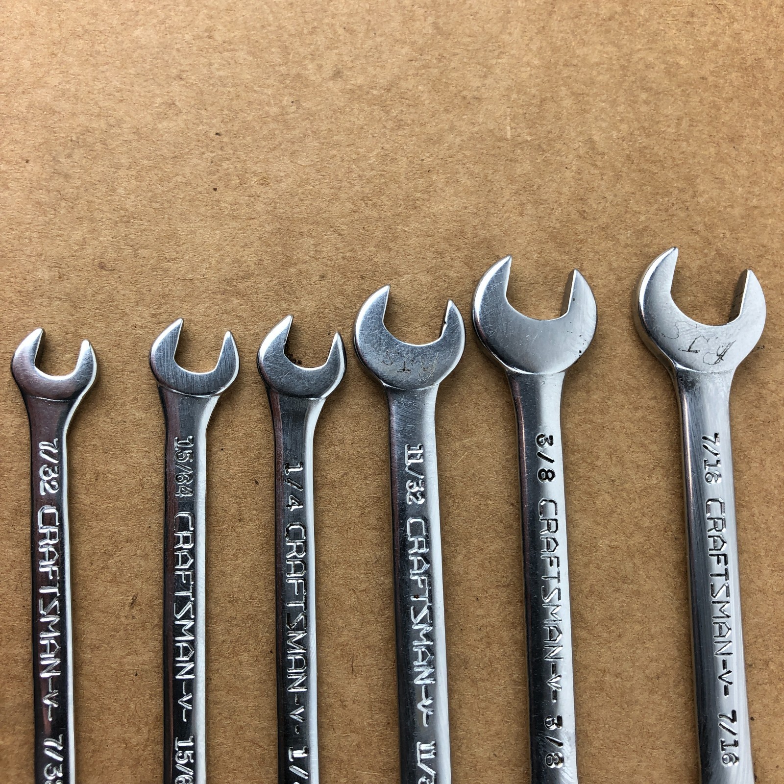 Vintage Craftsman USA Open End Ignition Wrench Set 4306 Pouch Partial 6PC Offset