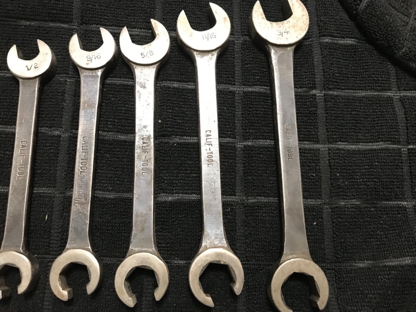 Vtg A. Plomb Calif-Tool Flare Nut Line / Open-End Combination Wrench Set 1920’s