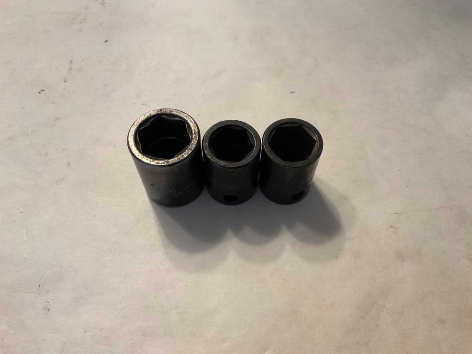 Matco Metric 3/8″ Shallow Impact Sockets 12mm,13mm & 14mm. Really nice sockets