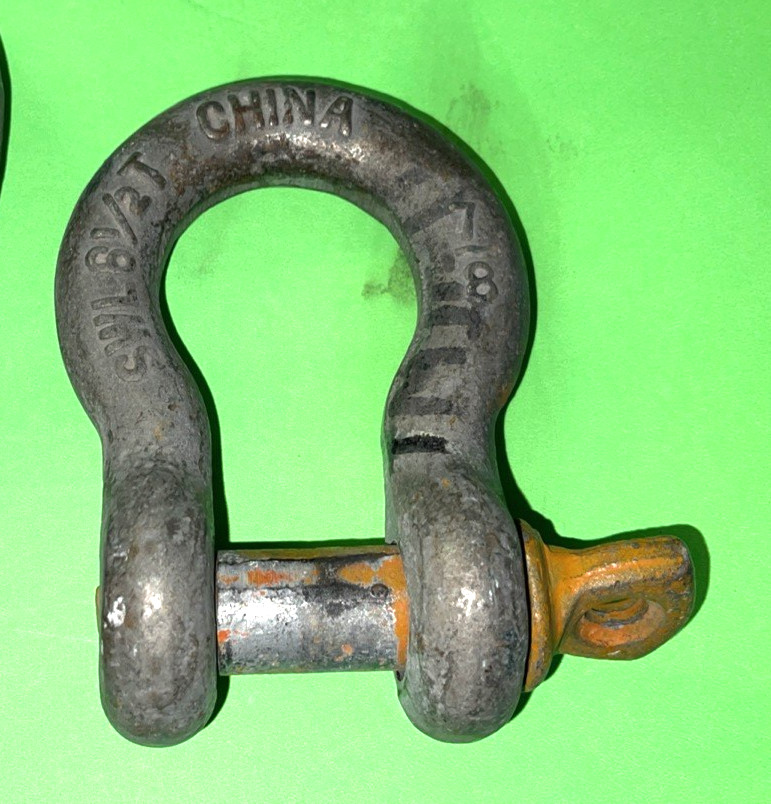CROSBY & UNKNOWN TOOLS 3 ANCHOR SHACKLES SWL 6-1/2, 8-1/2, 12 TON