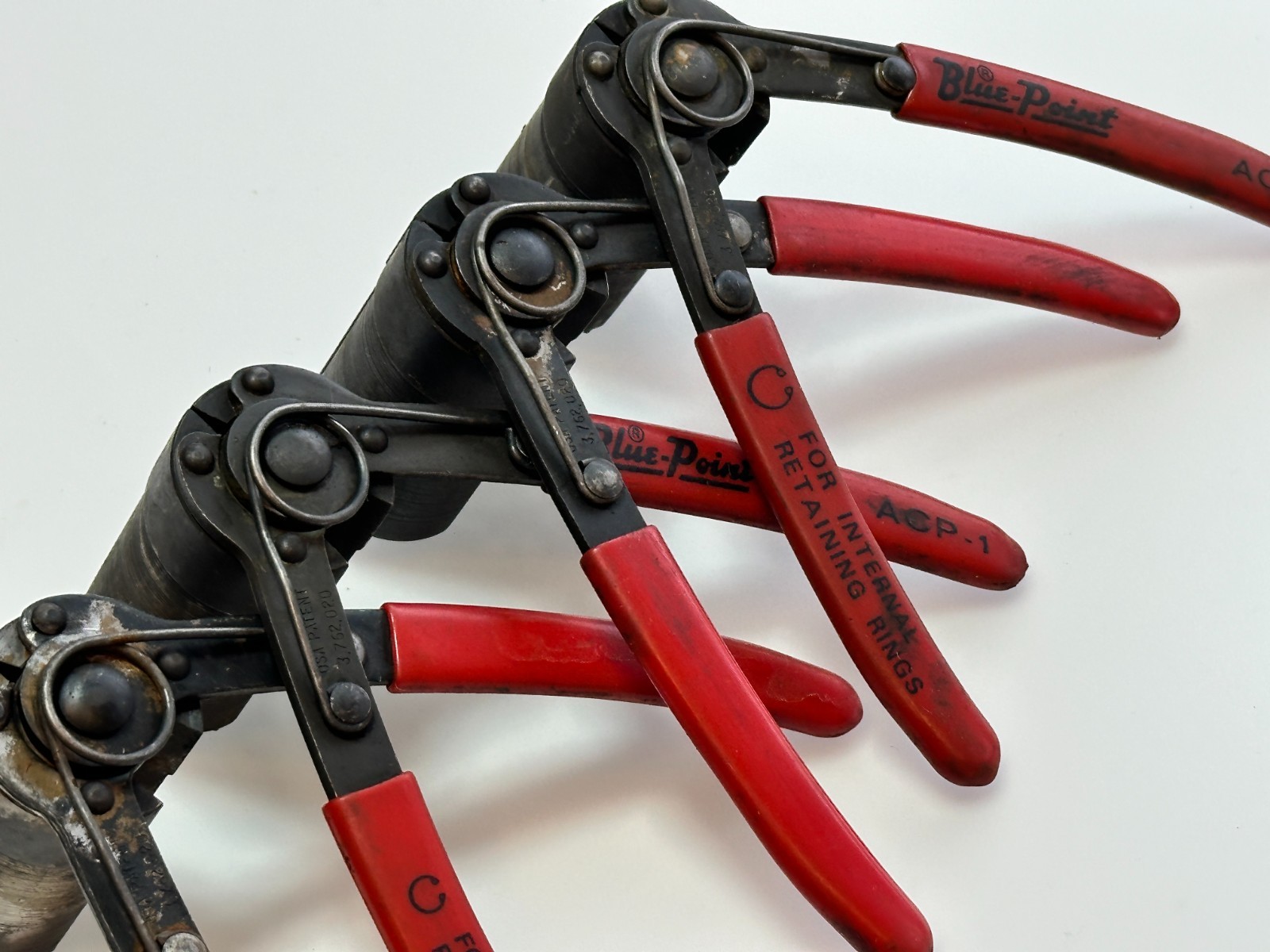 Blue Point Tools / Other 4pc ACP-1 Internal Snap Ring Pliers Set Lot, Red Grip