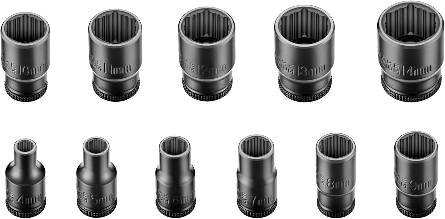 26PCS 1/4” Ratchet & Bit Socket Set, Mini 90-Tooth Ratcheting Drive Metal