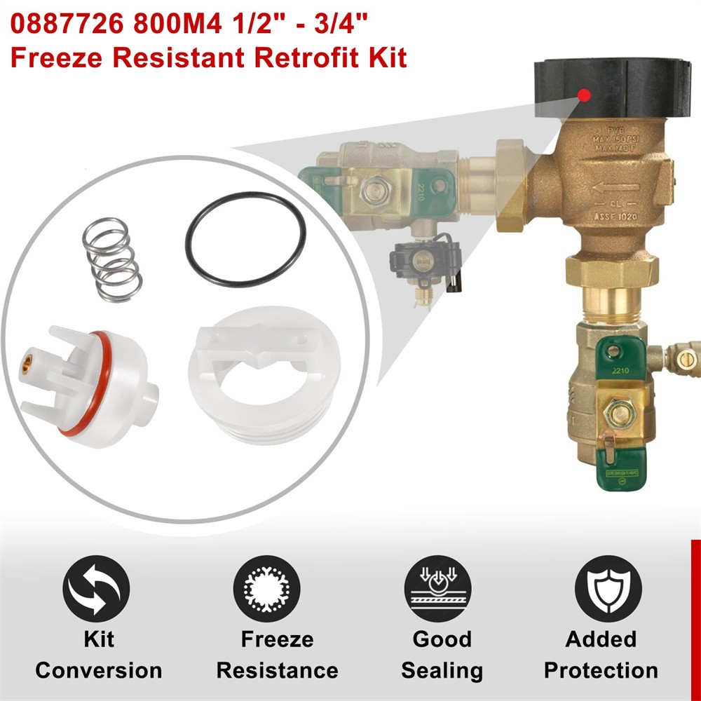 Fits Watts 0887726 800M4 1/2″ – 3/4″ Freeze Resistant Retrofit Replacement Kit