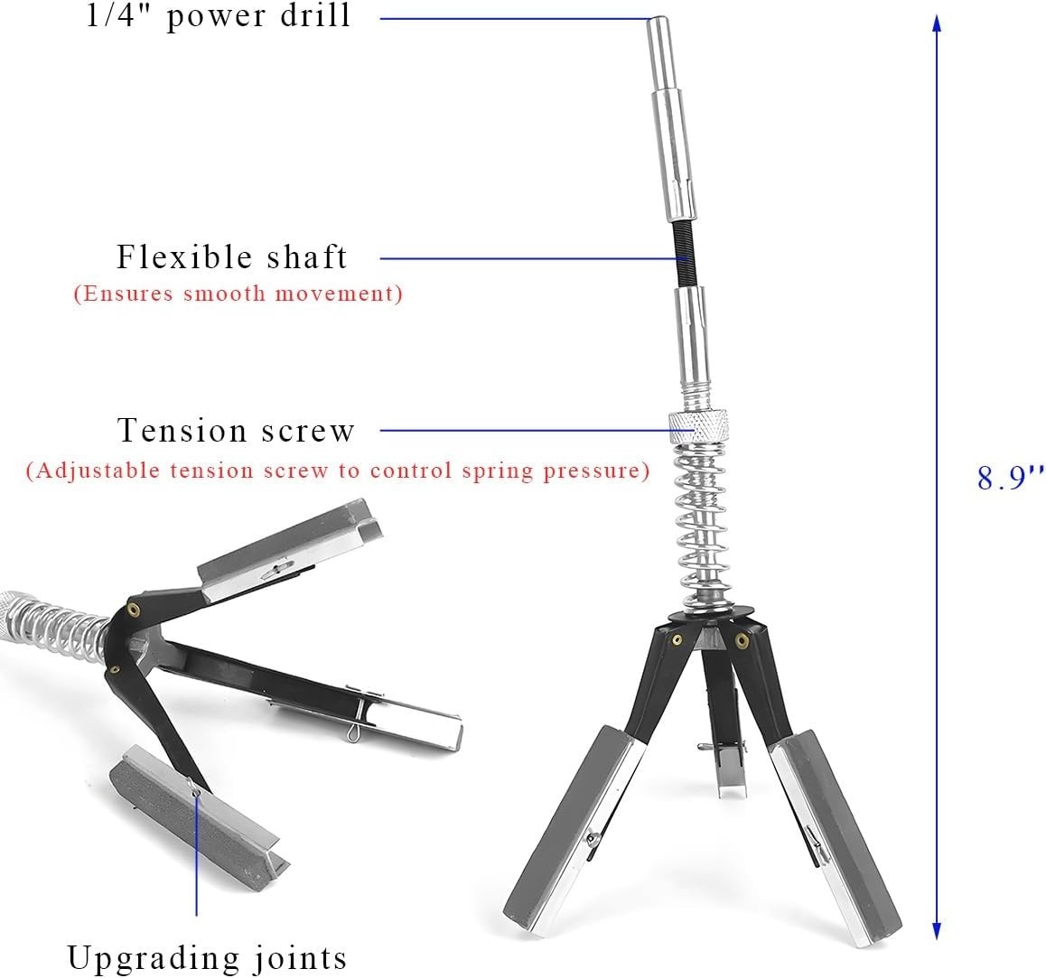 Engine Cylinder Hone Tool 2 to 6-1/2 Inch Adjustable Deglazer with 3 Stones