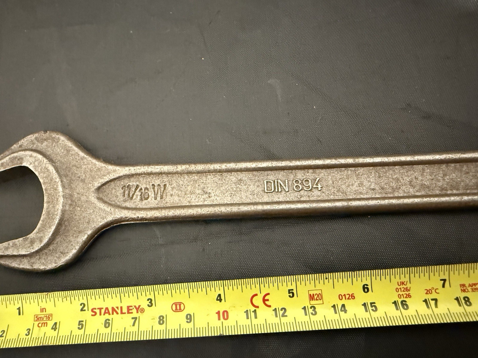 Vintage Gedore DIN 894 Single Ended Spanner/Wrench 11/16w Made In Germany