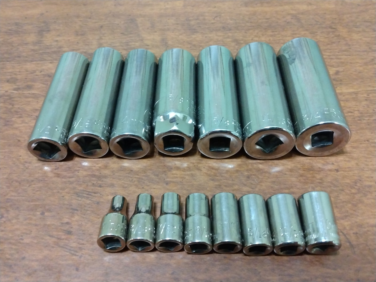 Craftsman Lot of 15 Sockets Marked «G» Various Sizes