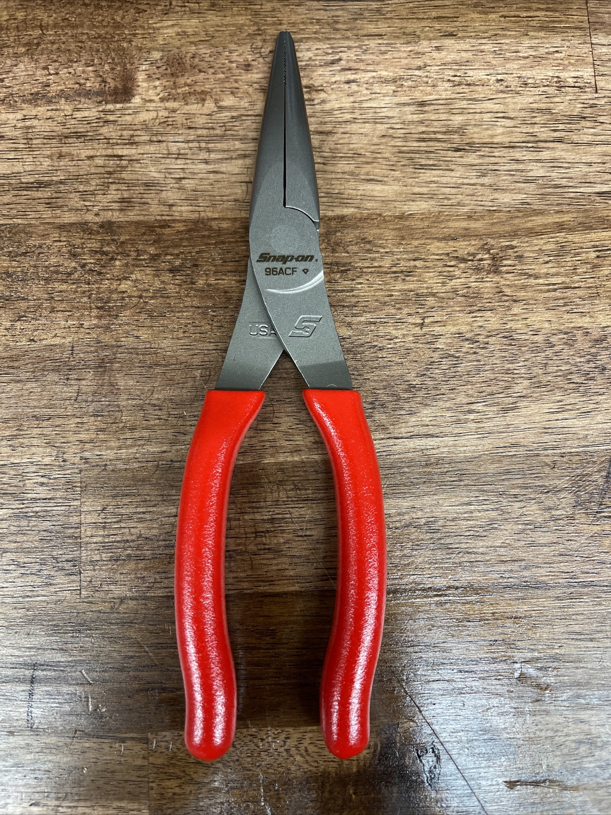 *NEW* Snap On 96ACF – 8″ Talon Grip™ RED NEEDLE Nose Pliers FREE SHIPPING