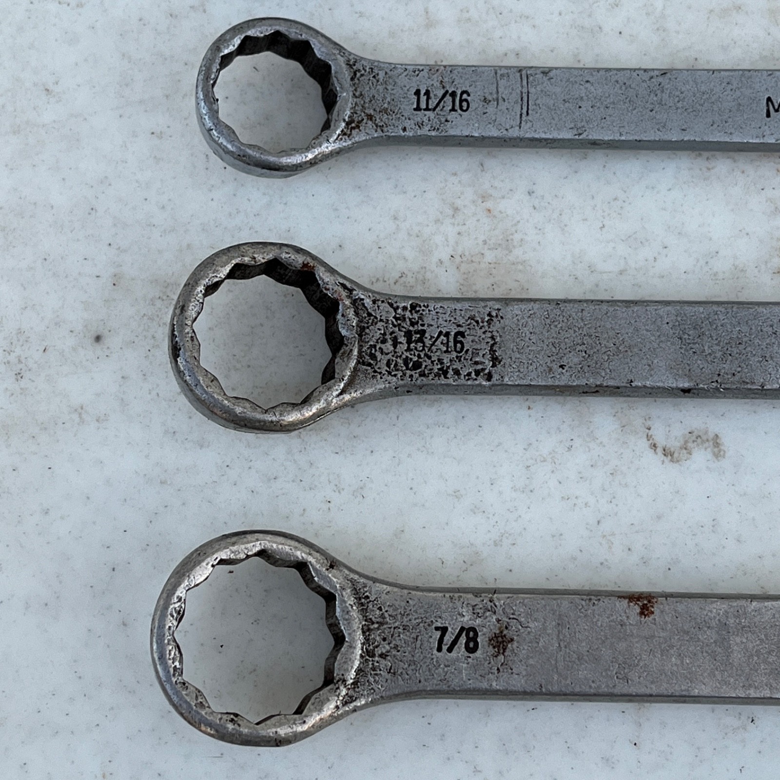 Mac Tools C11 C10 C8 C4 CH12 SAE Lot of 5 Combination Wrenches 3/8” – 7/8”