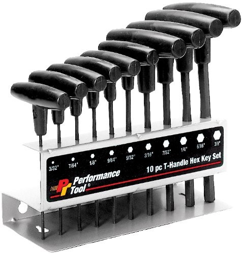 Wilmar W80274 Corp. / Performance Tool 10 Piece Sae T-handle Hex Key Set