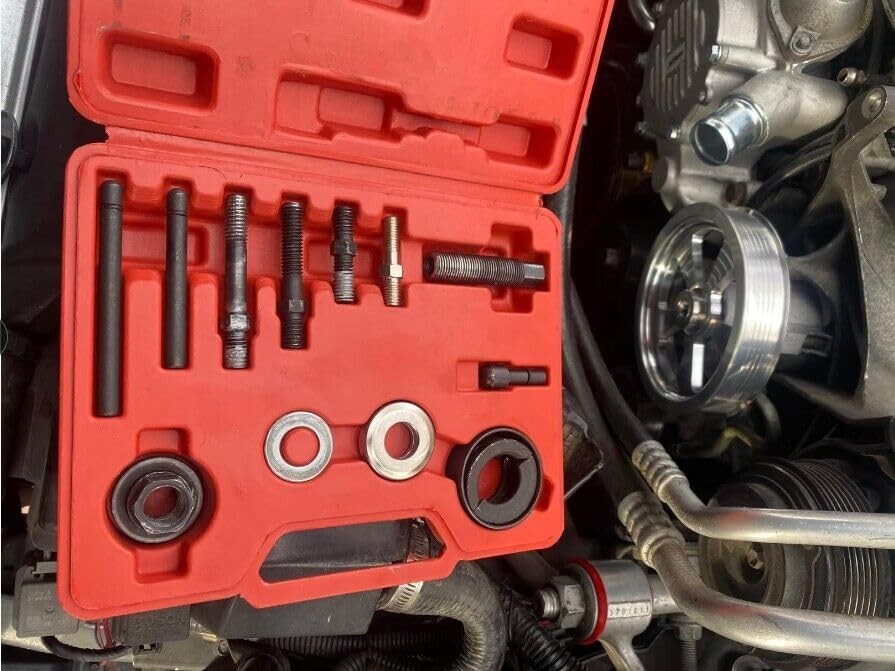 Professional Grade Carbon Steel Pulley Puller & Installer Kit for Cars & Trucks