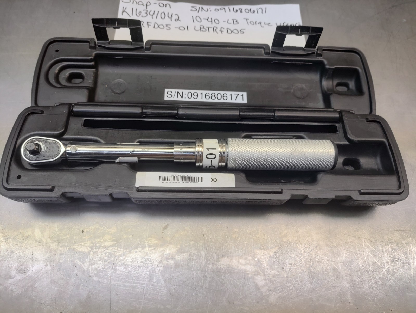 Snap-on QD1R50 1/4″ Drive Ratchet Click Torque Wrench 10-40 in/ lbs USA
