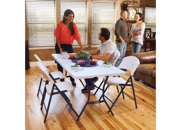 Lifetime 42810G 2810 Light Commercial Folding Chair – White Granite