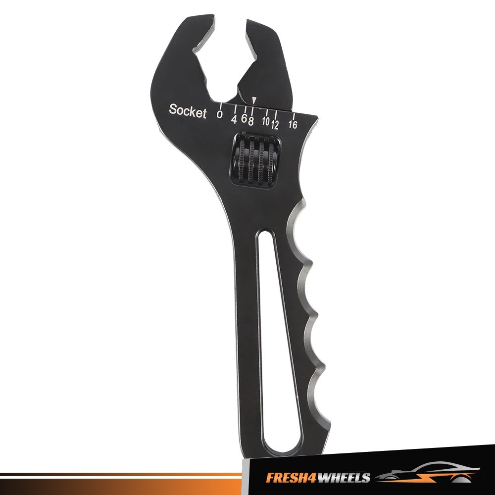 Black Aluminum 3AN-16AN Adjustable Wrench Tool Spanner For Hose End Fitting