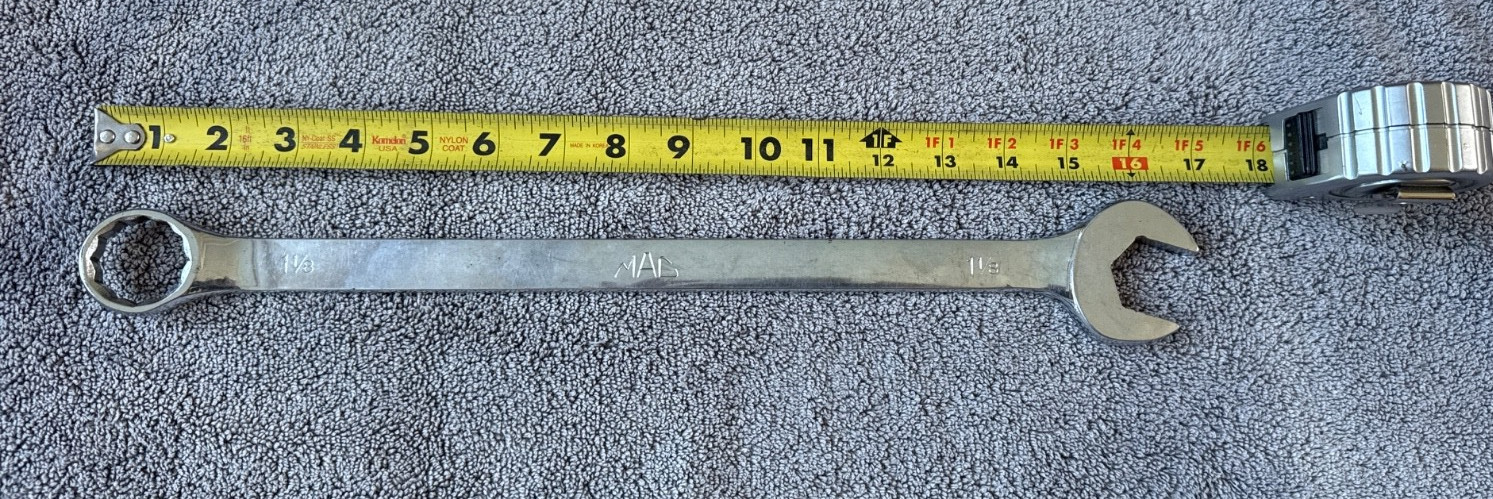 MAC Tools USA 1-1/8″ Full Polish Combo Wrench CL36 Pre-Owned NO OWNERS MARKS