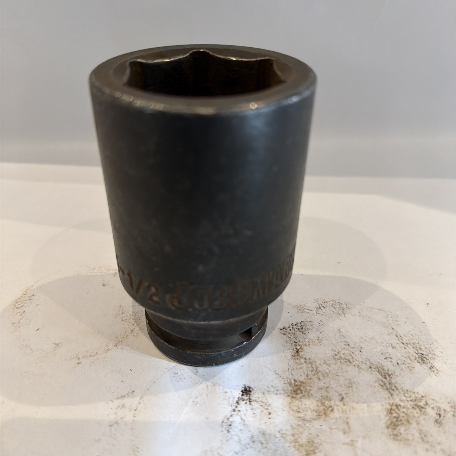 JobSmart ~ 1-1/2″ ~ 6pt Deep Impact ~ 3-4” Drive Socket – Good Condition ~ TT48