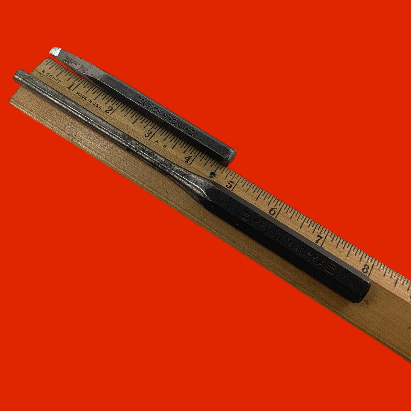 Mac Tools Pin Punch & Chisel Set PPL10 DPC6 Lot of 2 USA Professional Mechanic