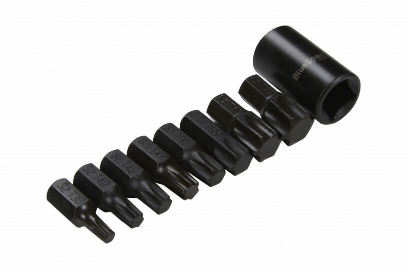 9PC IMPACT TORX BIT SOCKET SET T30, T40, T45, T47, T50, T55, T60, T70 1/2″ DRIVE