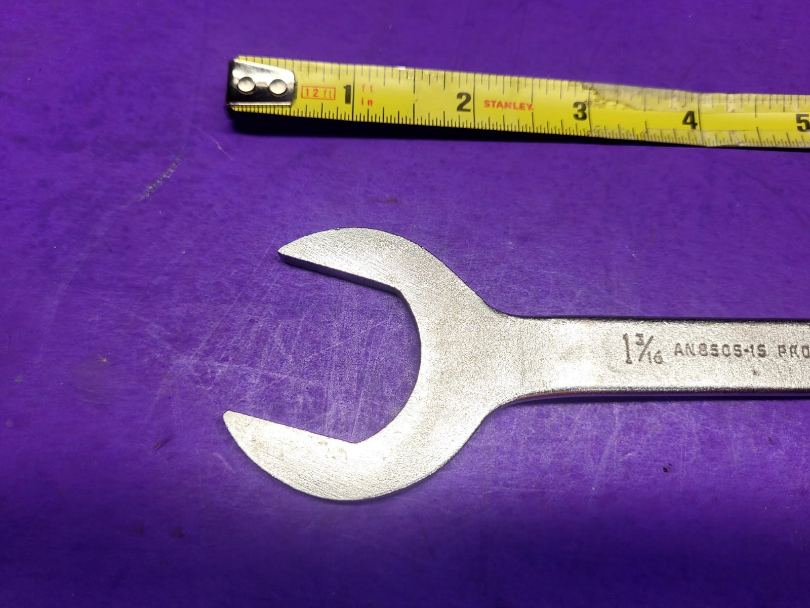 VINTAGE PROTO OFFSET OPEN END WRENCH 1-3/16- 1-1/4 AN8505-15. USA