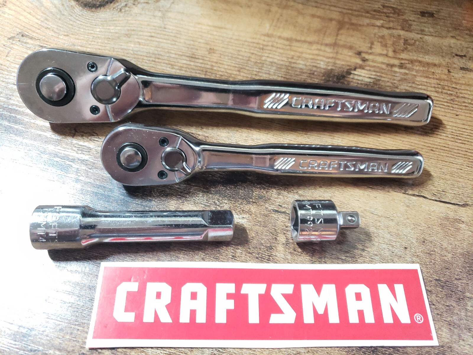 CRAFTSMAN 1/4″ 3/8″ 72T Ratchet wrench set With 1/4″x3″ Extension & Adapter