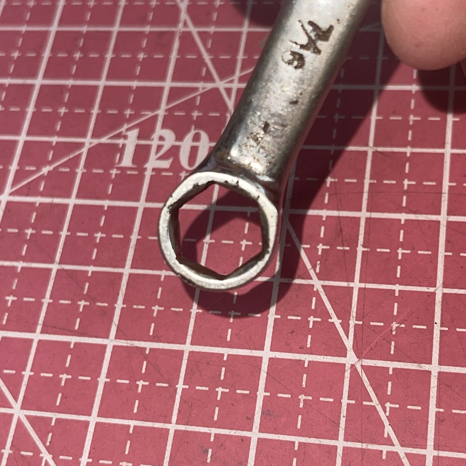 Bonney USA 1114H 7/16 In SAE 6 Point Combination Wrench Vintage 7/16”