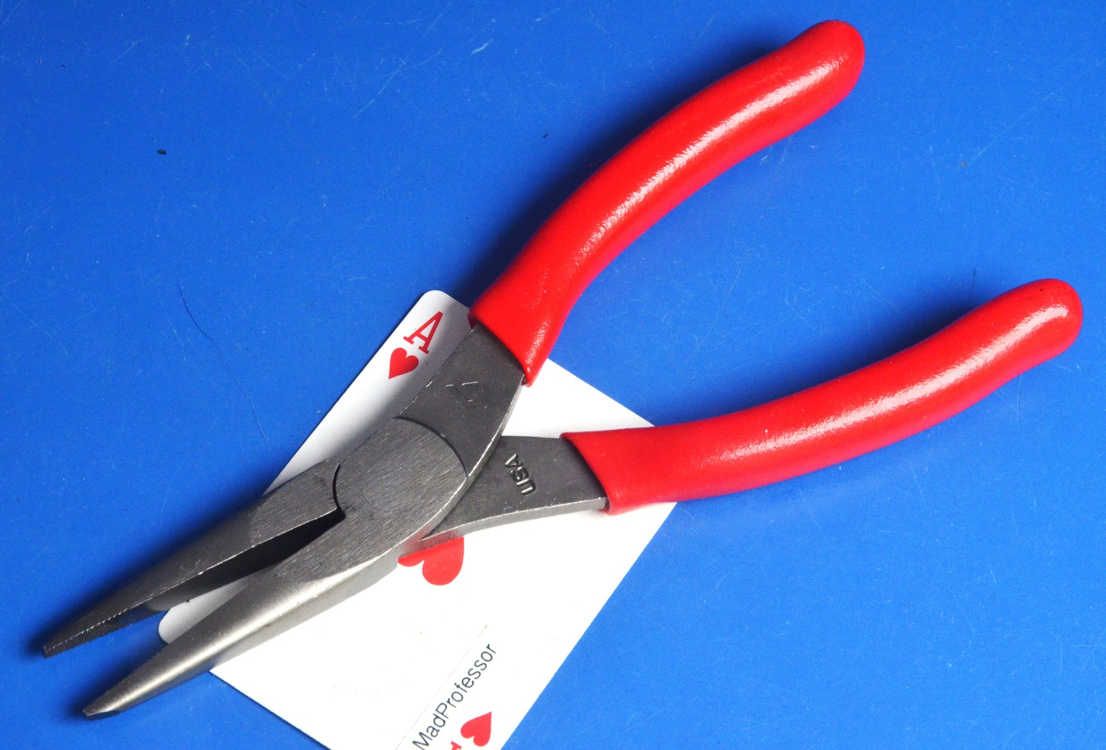 Snap-on 8″ Red Talon Grip Needle Nose Pliers Diamond-Serrated Jaws 96ACF NEW