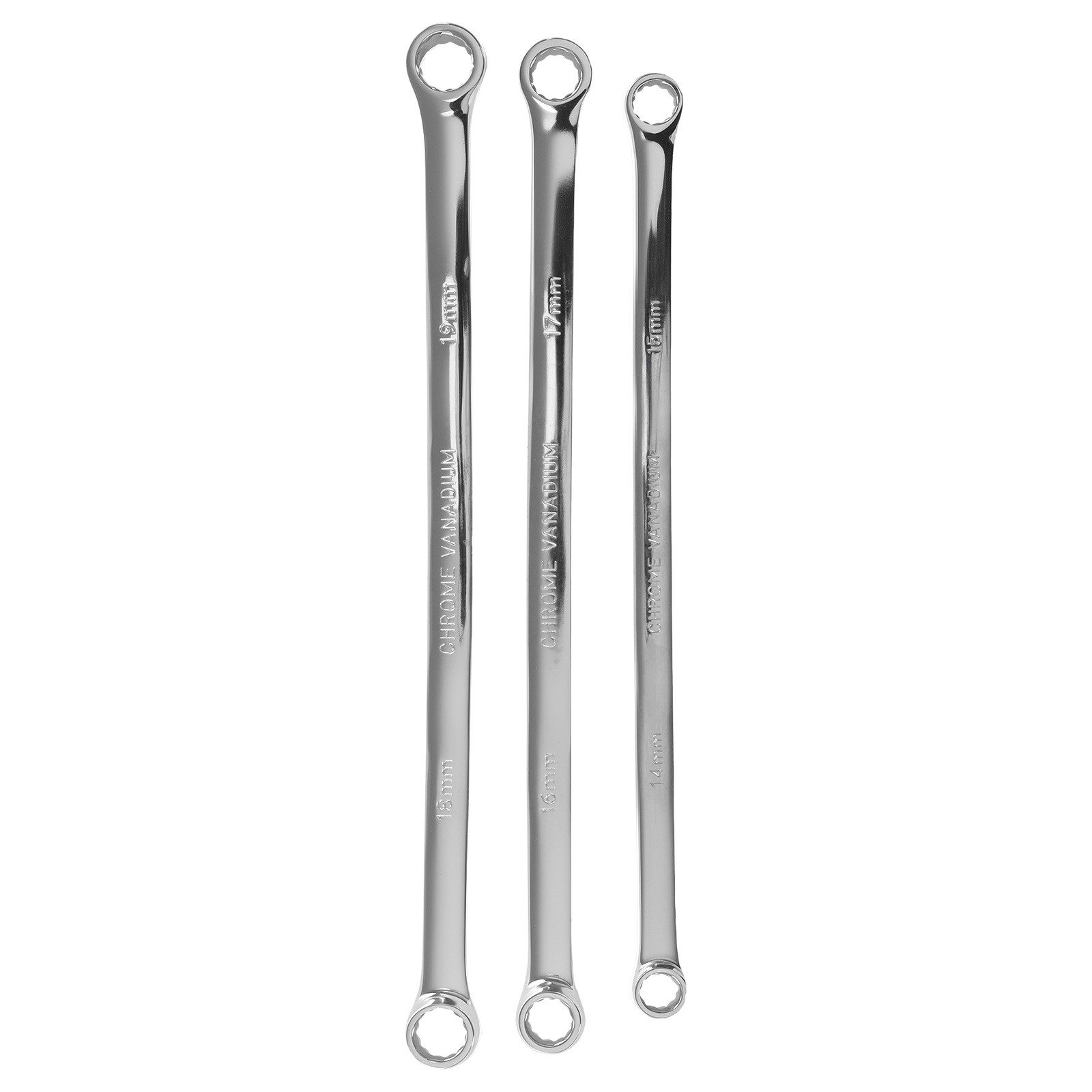 Extra Long Box End Wrench Set Heavy Duty Metric 6PC 12 Point Steel 8-19mm