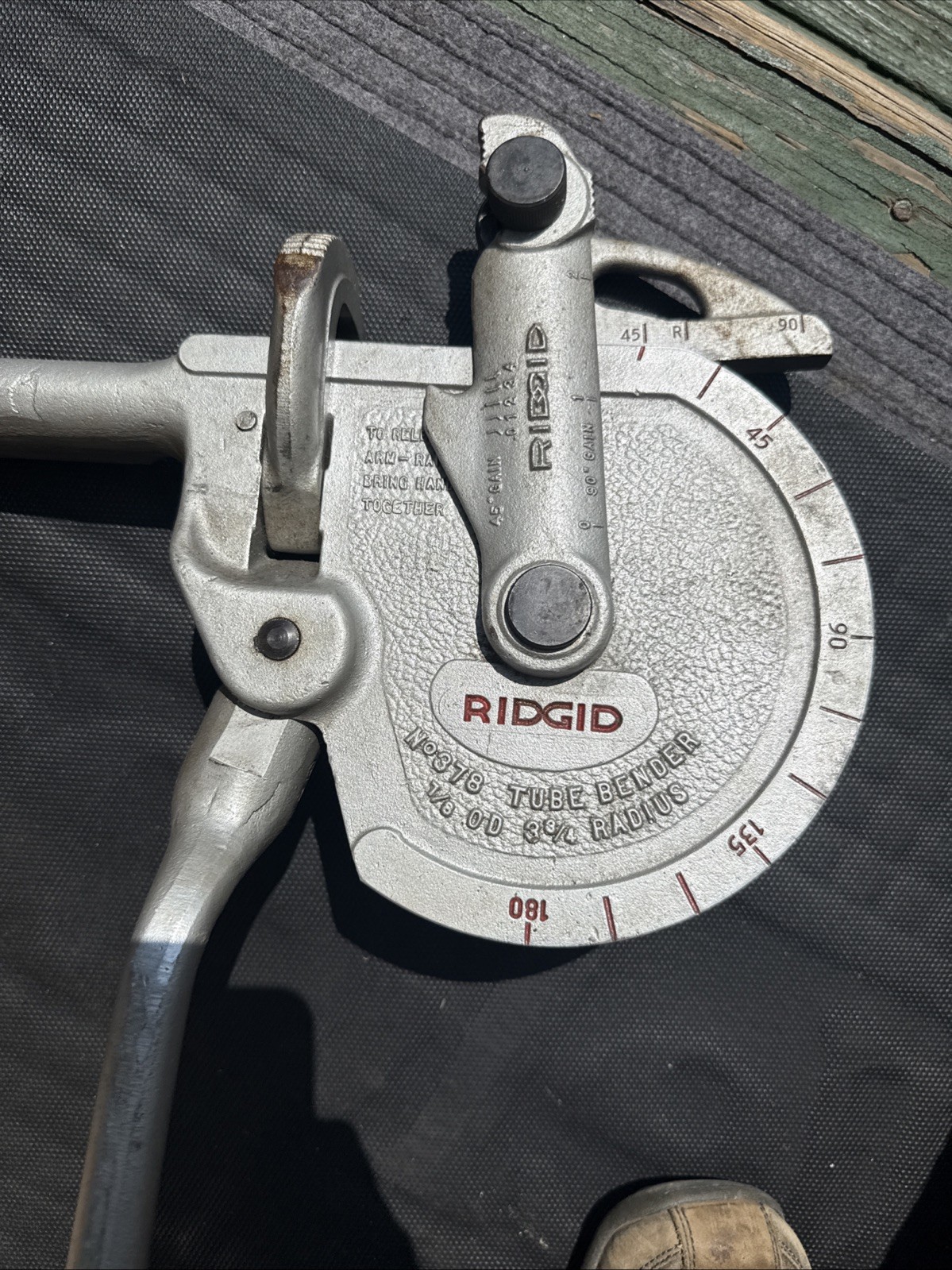 RIDGID 35180 Model 378 Geared Ratchet Tube Bender 180 Degree Excellent Condition