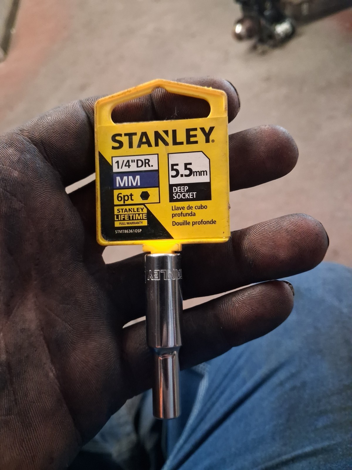 Stanley Socket 5.5mm 1/4 Deep